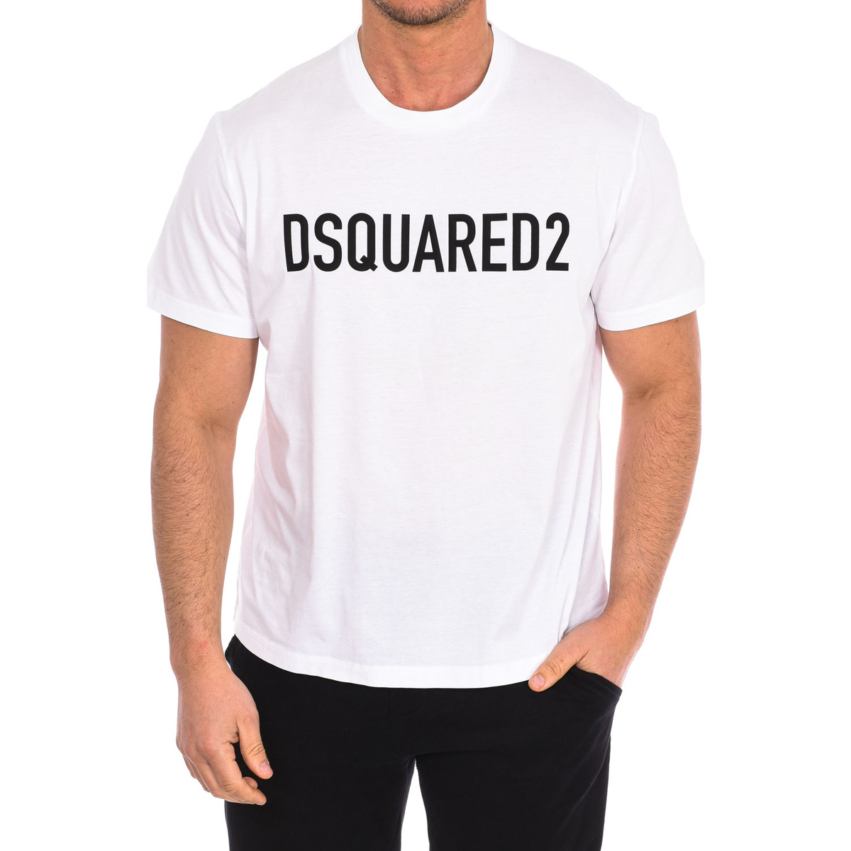 Abbigliamento Uomo T-shirt maniche corte Dsquared S74GD1184-S23009-100 Bianco