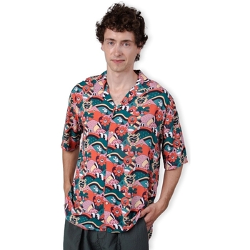 Abbigliamento Uomo Camicie maniche lunghe Brava Fabrics Yeye Weller Aloha Shirt - Red Multicolore