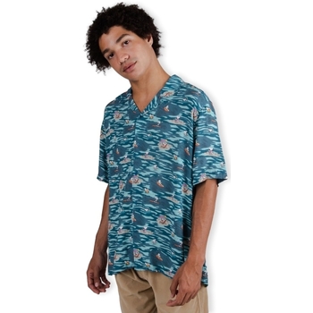 Abbigliamento Uomo Camicie maniche lunghe Brava Fabrics Peanuts Coast Aloha Shirt - Blue Blu