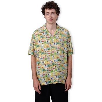 Abbigliamento Uomo Camicie maniche lunghe Brava Fabrics Peanuts Comic Aloha Shirt - Yellow Giallo
