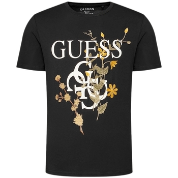 Abbigliamento Donna T-shirt maniche corte Guess Quatro G Floral Nero