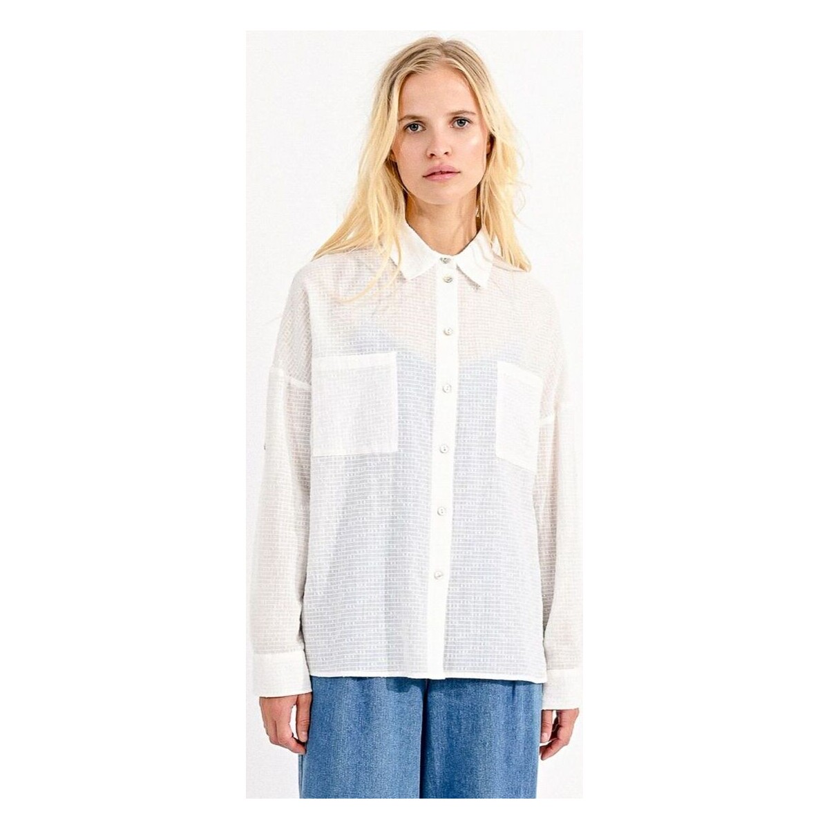Abbigliamento Donna Camicie Molly Bracken T1797CE-OFF WHITE Bianco