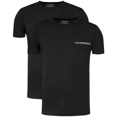 Abbigliamento Uomo T-shirt maniche corte Emporio Armani pack x2 Eagle Nero