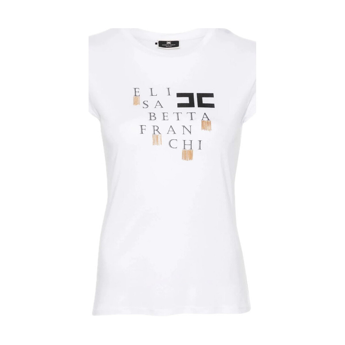 Abbigliamento Donna T-shirt maniche corte Elisabetta Franchi ma00841e2-270 Bianco
