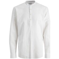 Abbigliamento Uomo Camicie maniche lunghe Jack & Jones 12248410 SUMMER TUNIC-WHITE Bianco