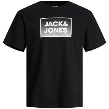 Abbigliamento Uomo T-shirt & Polo Jack & Jones 12249331 STEEL-BLACK Nero