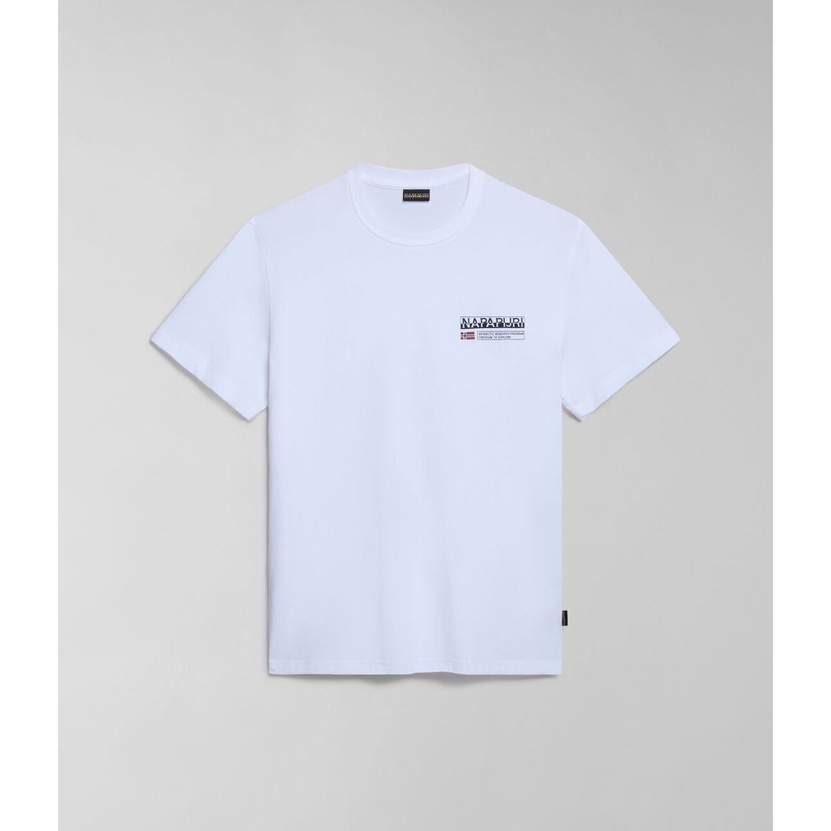 Abbigliamento Uomo T-shirt & Polo Napapijri S-KASBA NP0A4HQQ-002 BRIGHT WHITE Bianco