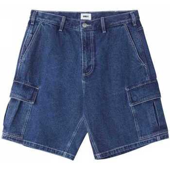 Abbigliamento Uomo Shorts / Bermuda Obey Bigwig baggy denim cargo short Blu