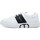 Scarpe Donna Sneakers Twin Set Sneaker Bassa In Pelle C/Banda Colorata Bianco