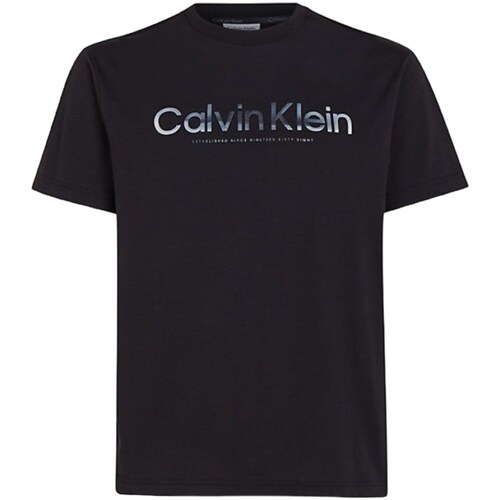 Abbigliamento Uomo Polo maniche lunghe Calvin Klein Jeans K10K112497 Nero