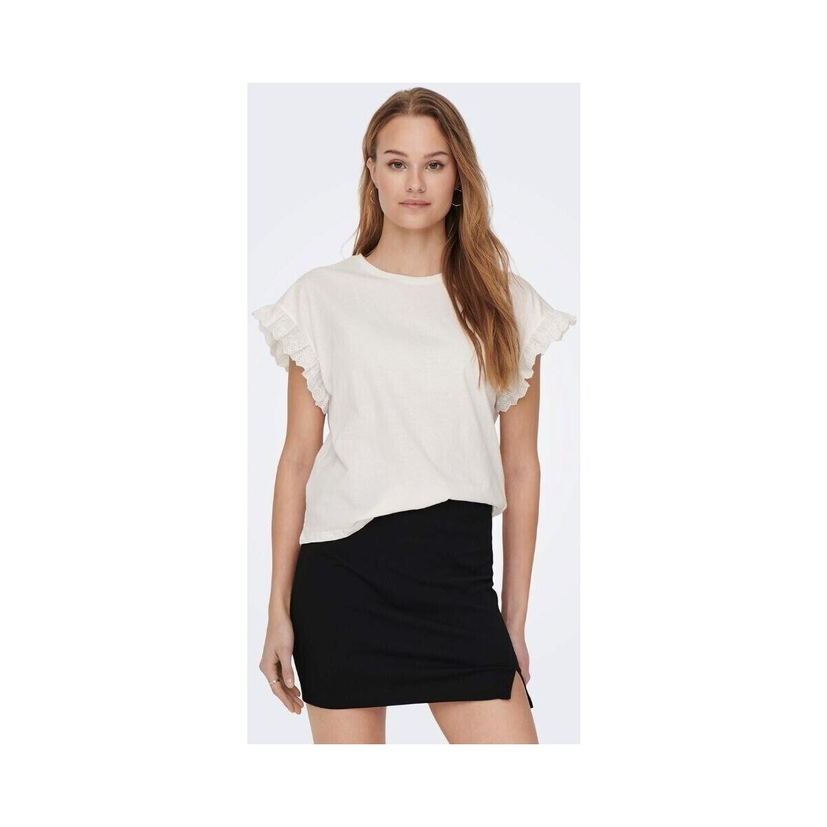 Abbigliamento Donna T-shirt & Polo Only 15255618 LIRIS Bianco