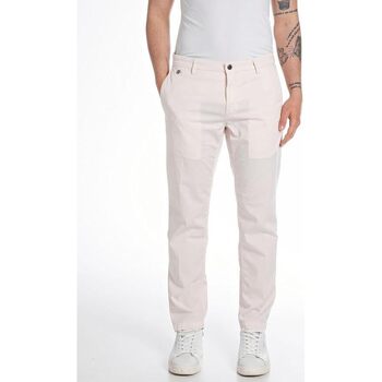 Abbigliamento Uomo Pantaloni Replay Chinos con taschino sopra la tasca dx M9722J.000.8075951 Rosa