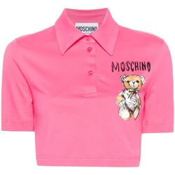Abbigliamento Donna T-shirt maniche corte Moschino Crop polo shirt Rosa