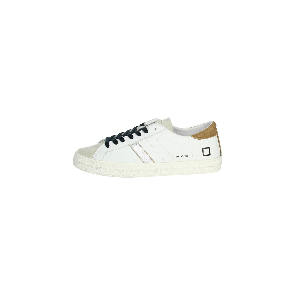 Scarpe Donna Sneakers Date Hill Low Vintage Calf White-Cuoio Bianco