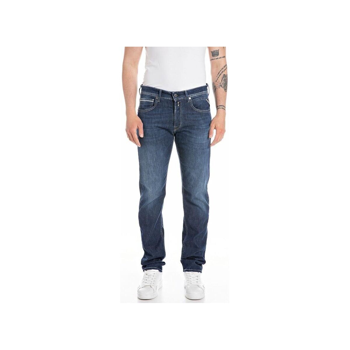 Abbigliamento Uomo Jeans Replay Jeans straight fit con vita regolare MA972J.000.785 684 Blu