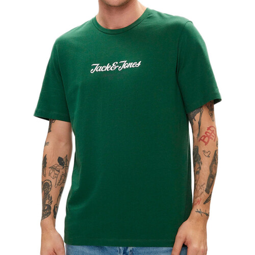 Abbigliamento Uomo T-shirt maniche corte Jack & Jones 12248600 Verde
