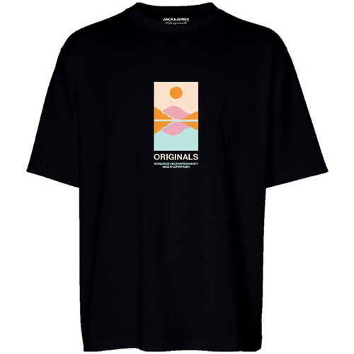 Abbigliamento Uomo T-shirt & Polo Jack & Jones 12255640 Nero
