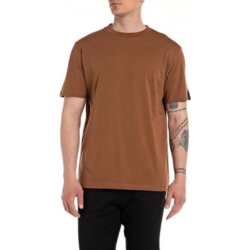 Abbigliamento Uomo T-shirt maniche corte Replay T-shirt girocollo maniche corte M6796.000 Marrone