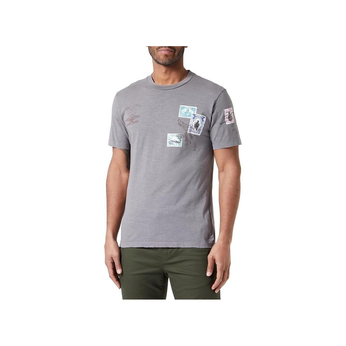 Abbigliamento Uomo T-shirt maniche corte Replay T-shirt girocollo in jersey di puro cotone M6807.000 Grigio
