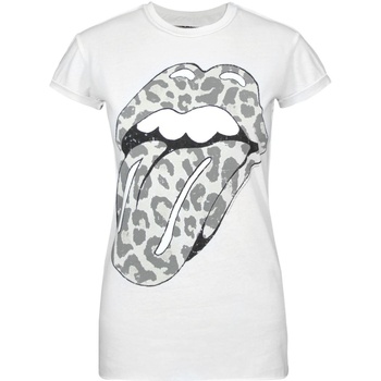 Abbigliamento Donna T-shirts a maniche lunghe Amplified Leopard Lick Bianco