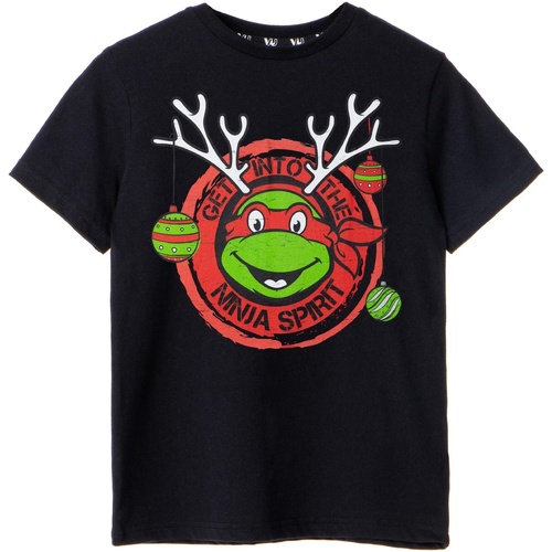 Abbigliamento Bambino T-shirt maniche corte Teenage Mutant Ninja Turtles Get Into The Ninja Spirit Nero