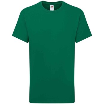 Abbigliamento Unisex bambino T-shirt maniche corte Fruit Of The Loom Iconic 195 Premium Verde