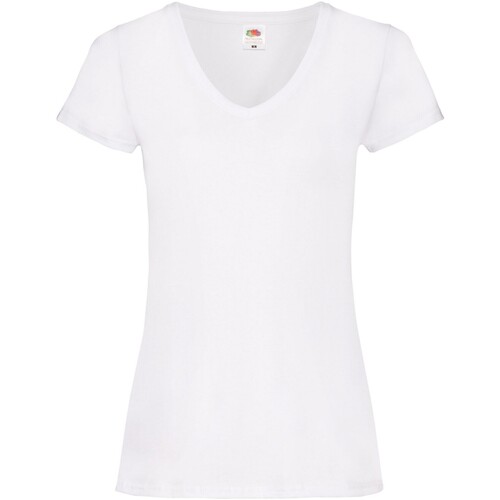 Abbigliamento Donna T-shirts a maniche lunghe Fruit Of The Loom Valueweight Bianco