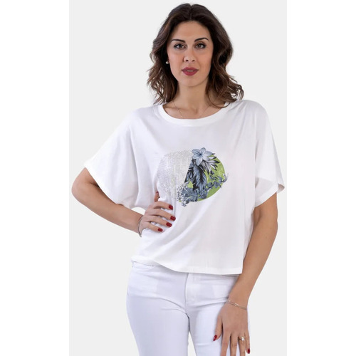 Abbigliamento Donna T-shirt & Polo Liu Jo TA4174-JS003 Avorio