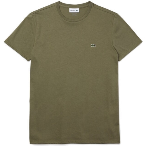 Abbigliamento Uomo T-shirt maniche corte Lacoste TH6709 Marrone