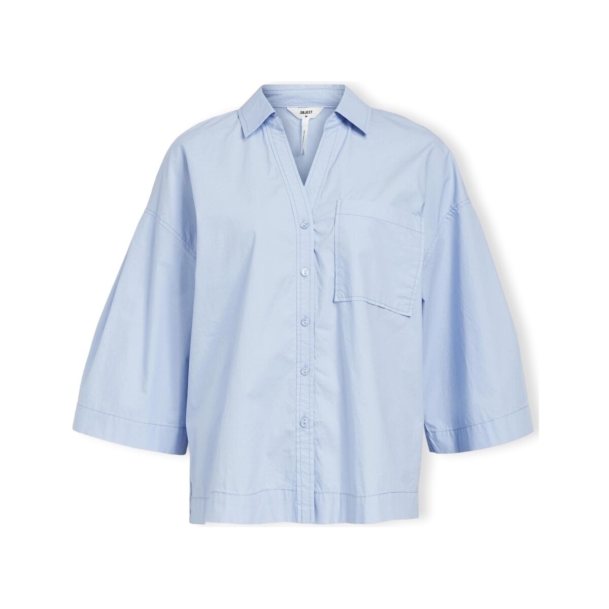 Abbigliamento Donna Top / Blusa Object Demi Shirt 3/4 - Brunnera Blue Blu