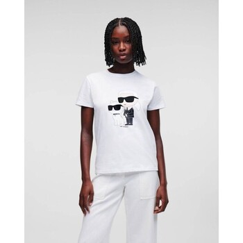 Abbigliamento Donna T-shirt & Polo Karl Lagerfeld 230W1704 IKONIC 2.0 Bianco