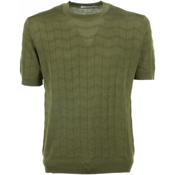 Abbigliamento Uomo T-shirt & Polo Paolo Pecora T-shirt verde in cotone e seta Verde