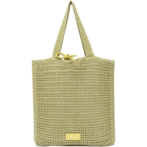 Borse Donna Borse a mano Gianni Chiarini Shopping bag Vittoria giallo in tessuto uncinetto 