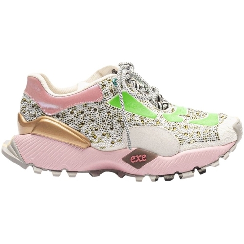 Scarpe Donna Sneakers Exé Shoes EXÉ Sneakers 134-23 - Green/Pink Multicolore