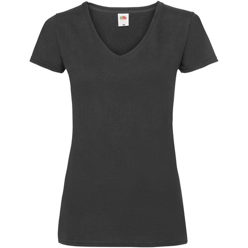 Abbigliamento Donna T-shirts a maniche lunghe Fruit Of The Loom Valueweight Nero
