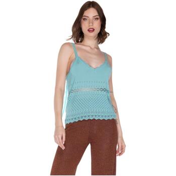 Abbigliamento Donna Top / T-shirt senza maniche Akep CANOTTA IN MAGLIA Blu