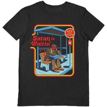 Abbigliamento T-shirts a maniche lunghe Steven Rhodes Satan Is Waitin' Nero