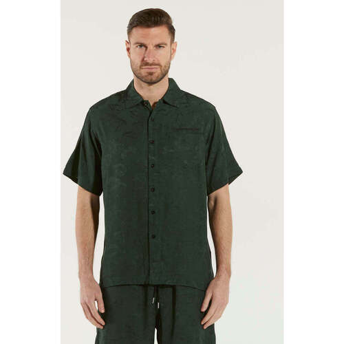 Abbigliamento Uomo Polo maniche corte Department Five camicia fantasia verde Verde