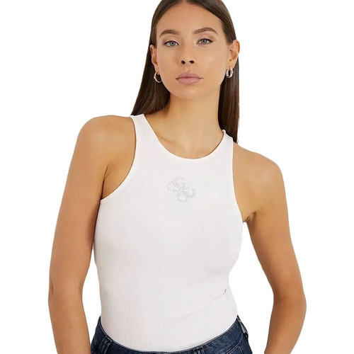 Abbigliamento Donna Top / T-shirt senza maniche Guess Guendalina Bianco