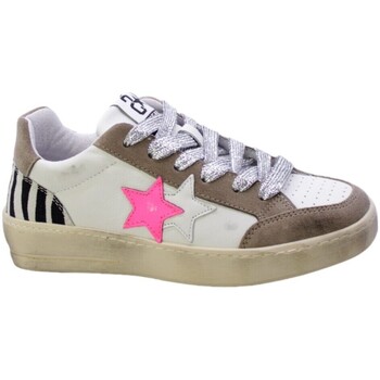 Scarpe Donna Sneakers basse Twostar Sneakers Donna Bianco/Taupe 2sd4273 Bianco