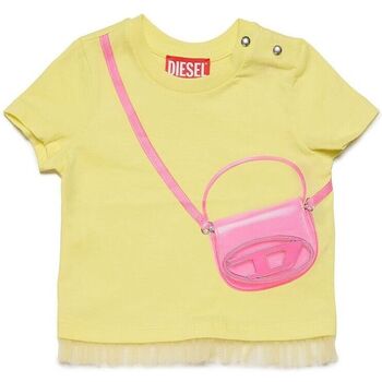Abbigliamento Bambina T-shirt maniche corte Diesel T-shirt con stampa borsetta K0050100YI9 Giallo-K235-GIALLO