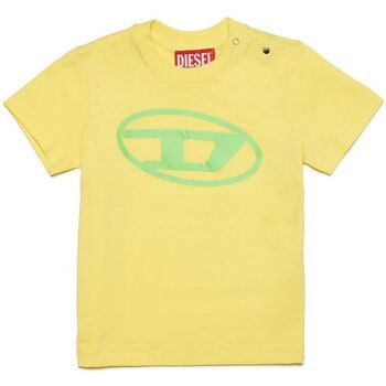 Abbigliamento Unisex bambino T-shirt maniche corte Diesel T-shirt con logo Oval D K0051900YI9 Giallo-K235-GIALLO