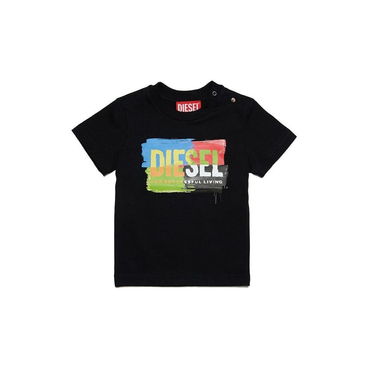 Abbigliamento Unisex bambino T-shirt maniche corte Diesel T-shirt con stampa multicolor K0052000YI9 Nero