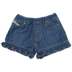 Abbigliamento Bambina Shorts / Bermuda Diesel Shorts in denim con ruches K00484KXBK7 Blu