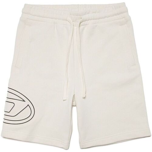 Abbigliamento Bambino Shorts / Bermuda Diesel Shorts in felpa con logo Oval D J017860IEAX Beige