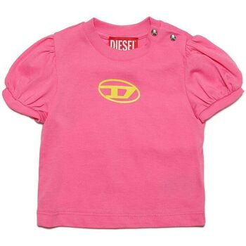 Abbigliamento Bambina T-shirt maniche corte Diesel T-shirt con logo Ovale D K0050000YI9 Rosa
