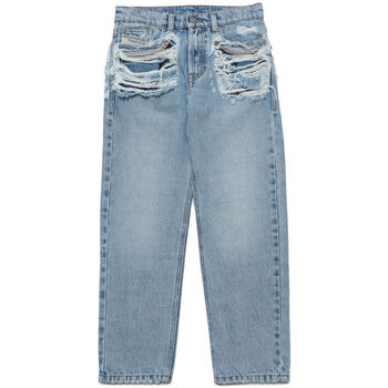 Abbigliamento Bambino Jeans Diesel Jeans straight con rotture J01564KXBH2 Blu