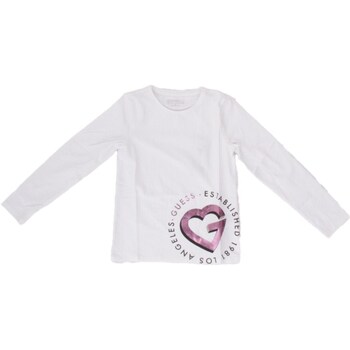 Abbigliamento Bambina T-shirts a maniche lunghe Guess J4RI28K6YW4 Bianco