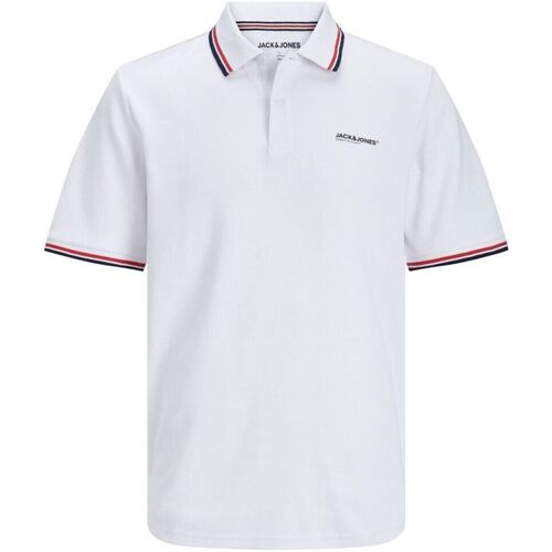 Abbigliamento Uomo T-shirt & Polo Jack & Jones 12250736 CAMPA-WHITE Bianco