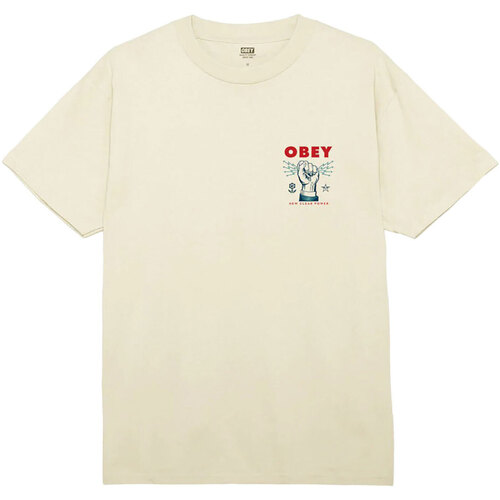 Abbigliamento Uomo T-shirt maniche corte Obey NEW CLEAR POWER CLASSIC TEE Giallo
